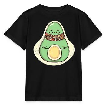 Méditer la relaxation hippie à l’avocat - T-shirt bio MINI CREATOR Stanley/Stella Enfant - noir - Devant - Mikhail (115cm)