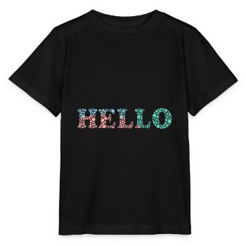 HALLO. HALLO. HALLO. KÜHL. HUMOR - Stanley/Stella Kinder T-Shirt MINI CREATOR  - Schwarz - Vorne - Mikhail (115cm)