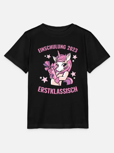 Schulkind 2023 Mädchen Erstklassisch Einschulung - Stanley/Stella Kinder T-Shirt MINI CREATOR - Schwarz