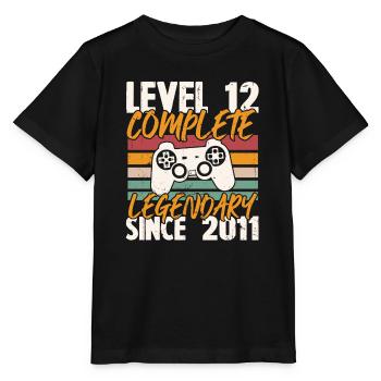 Geburtstagsgeschenk, Level 12 Complete 2011 - Stanley/Stella Kinder T-Shirt MINI CREATOR  - Schwarz - Vorne - Mikhail (115cm)