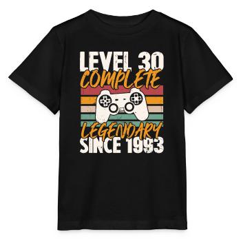 Geburtstagsgeschenk, Level 30 Complete 1993 - Stanley/Stella Kinder T-Shirt MINI CREATOR  - Schwarz - Vorne - Mikhail (115cm)