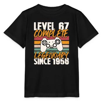 Geburtstagsgeschenk, Level 67 Complete 1956 - Stanley/Stella Kinder T-Shirt MINI CREATOR  - Schwarz - Vorne - Mikhail (115cm)