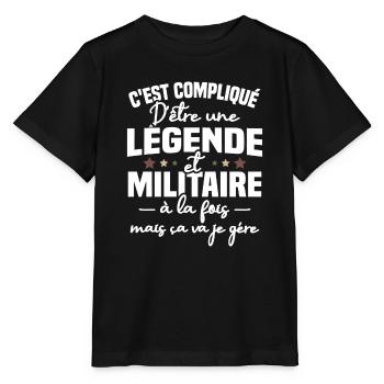 Légende et militaire - T-shirt bio MINI CREATOR Stanley/Stella Enfant - noir - Devant - Mikhail (115cm)