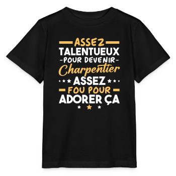 Assez doué pour devenir charpentier - T-shirt bio MINI CREATOR Stanley/Stella Enfant - noir - Devant - Mikhail (115cm)