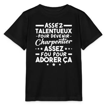 Assez doué pour devenir charpentier - T-shirt bio MINI CREATOR Stanley/Stella Enfant - noir - Devant - Mikhail (115cm)