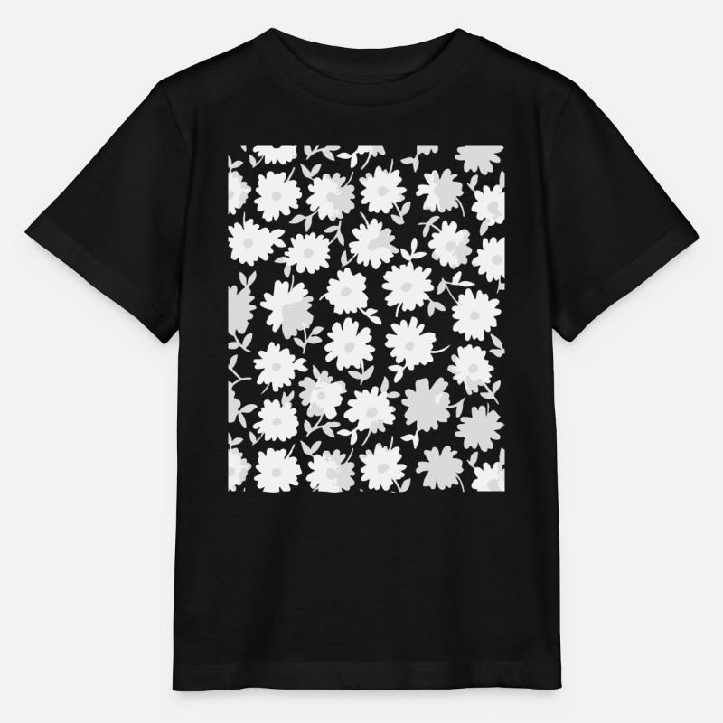 Fleurs - T-shirt bio MINI CREATOR Stanley/Stella Enfant - noir