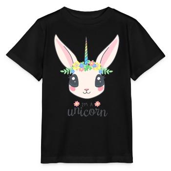 Ich bin ein Einhorn - Stanley/Stella Kinder T-Shirt MINI CREATOR  - Schwarz - Vorne - Mikhail (115cm)