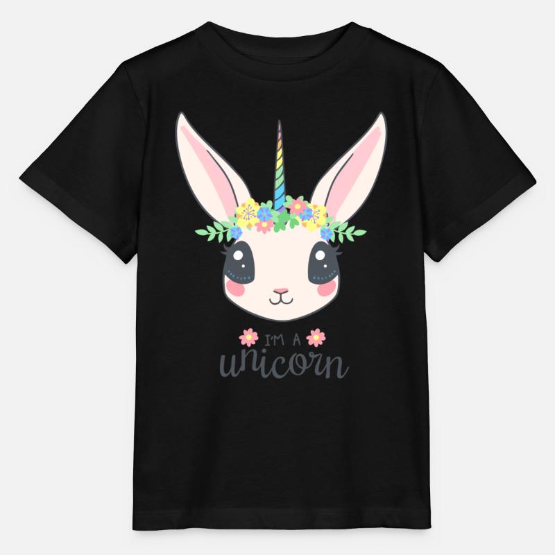 Ich bin ein Einhorn - Stanley/Stella Kinder T-Shirt MINI CREATOR - Schwarz