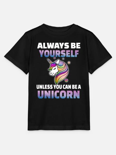 Einhorn sei du Selbst - Stanley/Stella Kinder T-Shirt MINI CREATOR - Schwarz