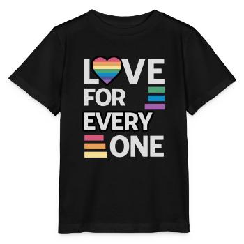 Rainbow unisex love for everyone - Stanley/Stella Kinder T-Shirt MINI CREATOR  - Schwarz - Vorne - Mikhail (115cm)