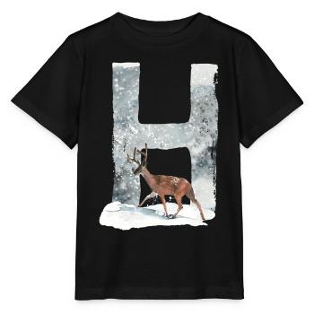 H – caractère décoratif – hiver - T-shirt bio MINI CREATOR Stanley/Stella Enfant - noir - Devant - Mikhail (115cm)