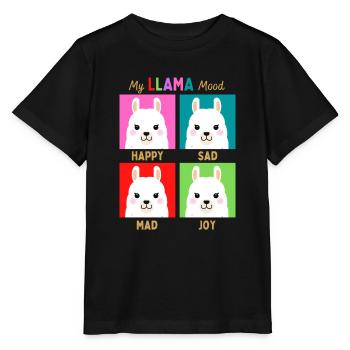 Meine Lama-Stimmung - Stanley/Stella Kinder T-Shirt MINI CREATOR  - Schwarz - Vorne - Mikhail (115cm)