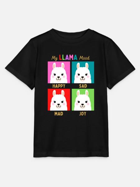 Meine Lama-Stimmung - Stanley/Stella Kinder T-Shirt MINI CREATOR  - Schwarz