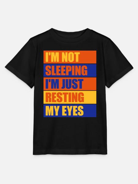 im not sleeping Zitat - Stanley/Stella Kinder T-Shirt MINI CREATOR - Schwarz