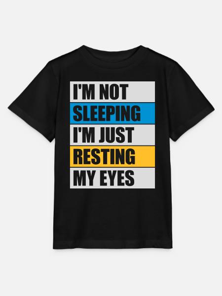 im not sleeping Zitat - Stanley/Stella Kinder T-Shirt MINI CREATOR  - Schwarz