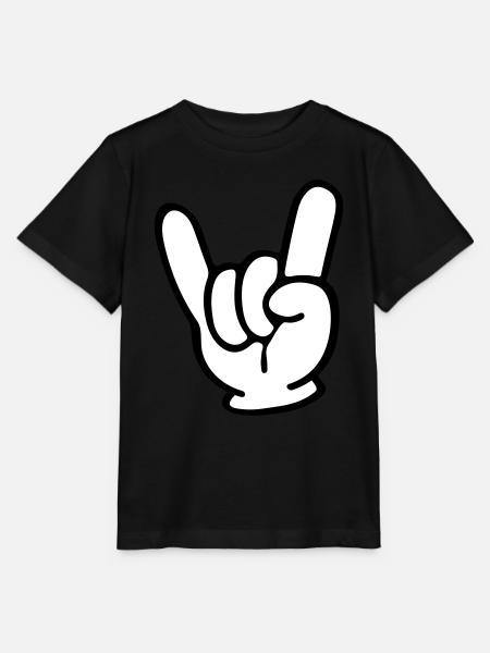 Rock Hand - Stanley/Stella Kinder T-Shirt MINI CREATOR  - Schwarz