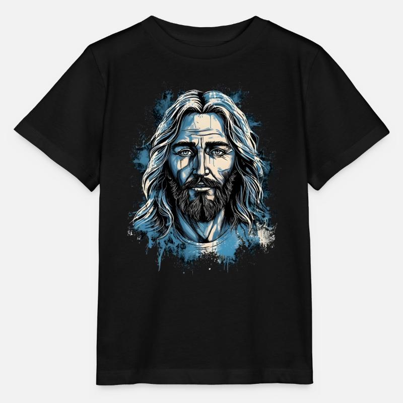 Jésus-Christ #02 - T-shirt bio MINI CREATOR Stanley/Stella Enfant - noir