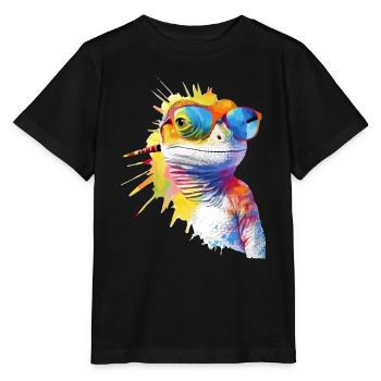 Pik die Eidechse - Stanley/Stella Kinder T-Shirt MINI CREATOR  - Schwarz - Vorne - Mikhail (115cm)