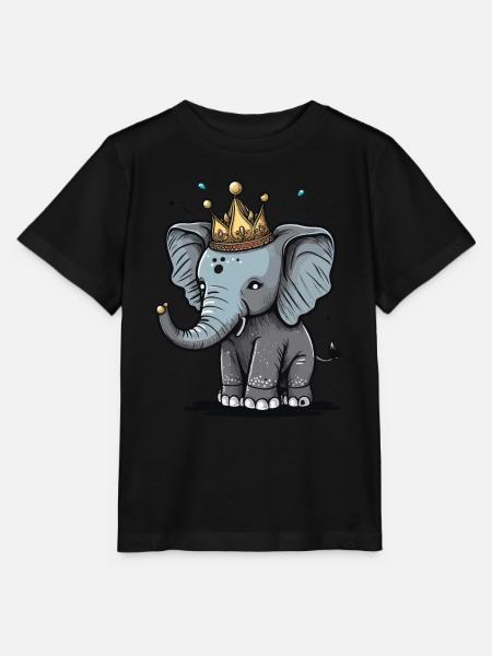 Der königliche Elefant - Stanley/Stella Kinder T-Shirt MINI CREATOR  - Schwarz