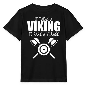 Es braucht ein Wikinger-Sprichwort - Stanley/Stella Kinder T-Shirt MINI CREATOR  - Schwarz - Vorne - Mikhail (115cm)