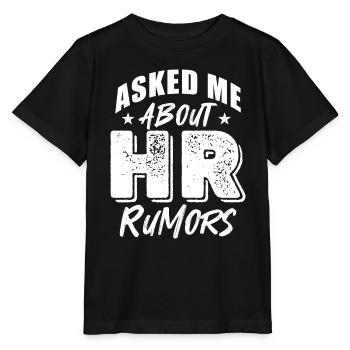 Posez-moi des questions sur les rumeurs RH - T-shirt bio MINI CREATOR Stanley/Stella Enfant - noir - Devant - Mikhail (115cm)