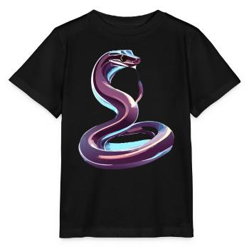 Serpent chromé - T-shirt bio MINI CREATOR Stanley/Stella Enfant - noir - Devant - Mikhail (115cm)