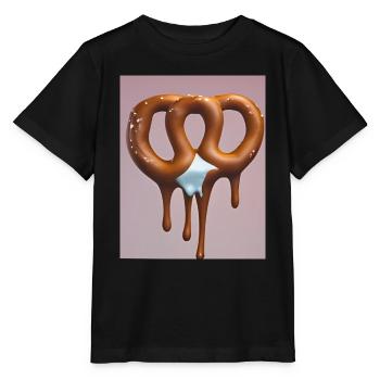 Melting Ice Pretzel - Stanley/Stella MINI CREATOR Kids’ T-Shirt - black - Front - Mikhail (115cm)
