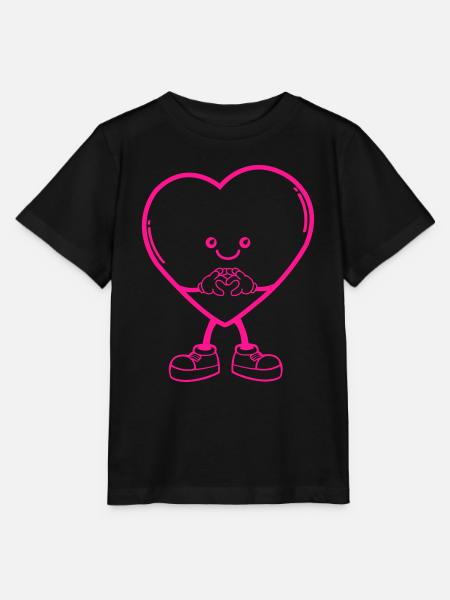 heart comic - Stanley/Stella Kinder T-Shirt MINI CREATOR  - Schwarz