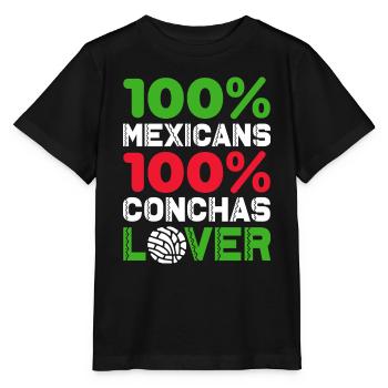 mexicans 100 per cent conchas lover Design - Stanley/Stella MINI CREATOR Kids’ T-Shirt - black - Front - Mikhail (115cm)