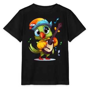 Musikalischer Federschnabel - Stanley/Stella Kinder T-Shirt MINI CREATOR  - Schwarz - Vorne - Mikhail (115cm)