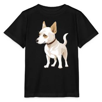 Chien mignon - T-shirt bio MINI CREATOR Stanley/Stella Enfant - noir - Devant - Mikhail (115cm)