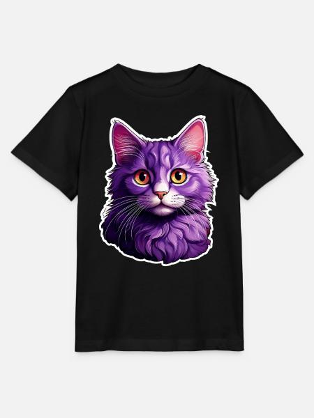 Katze modernes Design - Stanley/Stella Kinder T-Shirt MINI CREATOR  - Schwarz