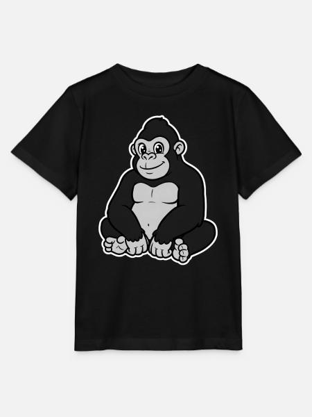 Gorilla - Stanley/Stella Kinder T-Shirt MINI CREATOR - Schwarz