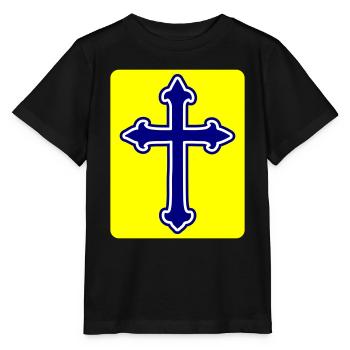 Cross symbol - Stanley/Stella MINI CREATOR Kids’ T-Shirt - black - Front - Mikhail (115cm)