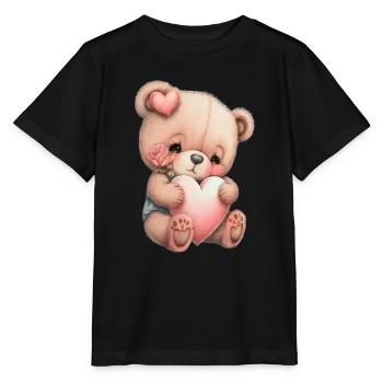 Teddy Bear Cuddly Toy Toy Sleep T-shirt - Stanley/Stella MINI CREATOR Kids’ T-Shirt - black - Front - Mikhail (115cm)