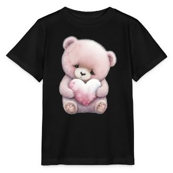 Teddy Bear Cuddly Toy Toy Sleep T-shirt - Stanley/Stella MINI CREATOR Kids’ T-Shirt - black - Front - Mikhail (115cm)