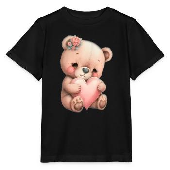 Teddy Bear Cuddly Toy Toy Sleep T-shirt - Stanley/Stella MINI CREATOR Kids’ T-Shirt - black - Front - Mikhail (115cm)