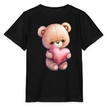 Teddy Bear Cuddly Toy Toy Sleep T-shirt - Stanley/Stella MINI CREATOR Kids’ T-Shirt - black - Front - Mikhail (115cm)