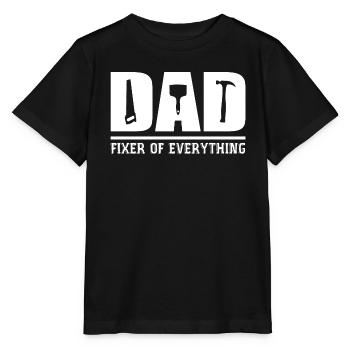 Dad - Fixer Of Everything Dad Gift - T-shirt bio MINI CREATOR Stanley/Stella Enfant - noir - Devant - Mikhail (115cm)