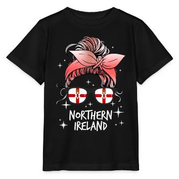 Nordirland - Stanley/Stella Kinder T-Shirt MINI CREATOR  - Schwarz - Vorne - Mikhail (115cm)