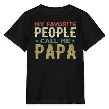 My Favorite People Call Me Papa Funny Dad Father - Stanley/Stella MINI CREATOR Kids’ T-Shirt - black - Front - Mikhail (115cm)
