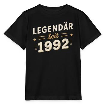 Légendaire depuis 1992 - T-shirt bio MINI CREATOR Stanley/Stella Enfant - noir - Devant - Mikhail (115cm)