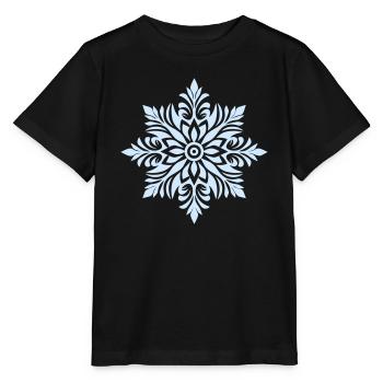 Schneeflocke Winter Schnee Flocke Stern Muster Eis - Stanley/Stella Kinder T-Shirt MINI CREATOR  - Schwarz - Vorne - Mikhail (115cm)