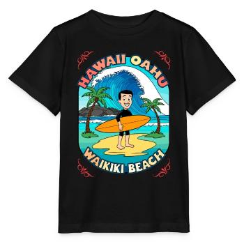 Hawaii Surfer - Stanley/Stella MINI CREATOR Kids’ T-Shirt - black - Front - Mikhail (115cm)