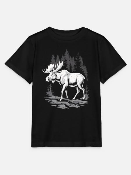 Elch - Stanley/Stella Kinder T-Shirt MINI CREATOR - Schwarz