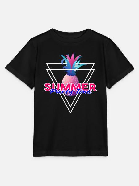 Ananas Summer party Time - Stanley/Stella Kinder T-Shirt MINI CREATOR - Schwarz