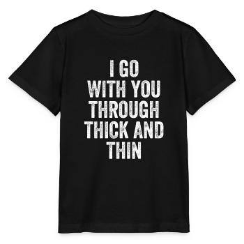 Je vais avec toi à travers vents et marées Denglish - T-shirt bio MINI CREATOR Stanley/Stella Enfant - noir - Devant - Mikhail (115cm)