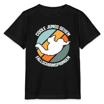 Skydiving Skydiver - Stanley/Stella MINI CREATOR Kids’ T-Shirt - black - Front - Mikhail (115cm)