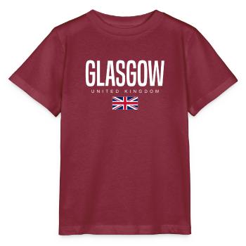 Glasgow, Royaume-Uni - T-shirt bio MINI CREATOR Stanley/Stella Enfant - bordeaux - Devant - Kain (125cm)