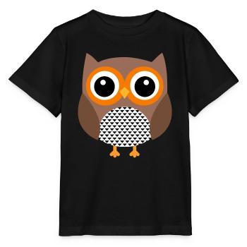 hibou hibou hibou hibou animaux animaux - T-shirt bio MINI CREATOR Stanley/Stella Enfant - noir - Devant - Mikhail (115cm)